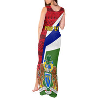 Gambia Independence Day Tank Maxi Dress Coat Of Arms African Pattern - Wonder Print Shop