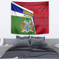 Gambia Independence Day Tapestry Coat Of Arms African Pattern - Wonder Print Shop