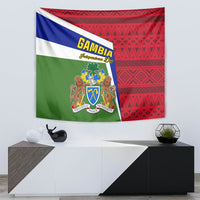 Gambia Independence Day Tapestry Coat Of Arms African Pattern - Wonder Print Shop
