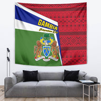 Gambia Independence Day Tapestry Coat Of Arms African Pattern - Wonder Print Shop