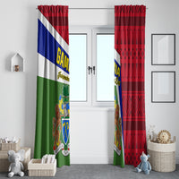 Gambia Independence Day Window Curtain Coat Of Arms African Pattern - Wonder Print Shop