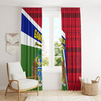 Gambia Independence Day Window Curtain Coat Of Arms African Pattern - Wonder Print Shop