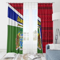 Gambia Independence Day Window Curtain Coat Of Arms African Pattern - Wonder Print Shop