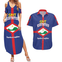 Personalized Sint Eustatius Couples Matching Summer Maxi Dress and Hawaiian Shirt Statia Superba et Confidens