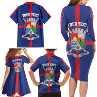 Personalized Sint Eustatius Family Matching Long Sleeve Bodycon Dress and Hawaiian Shirt Statia Superba et Confidens - Wonder Print Shop