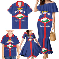 Personalized Sint Eustatius Family Matching Mermaid Dress and Hawaiian Shirt Statia Superba et Confidens - Wonder Print Shop