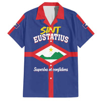 Personalized Sint Eustatius Family Matching Off The Shoulder Long Sleeve Dress and Hawaiian Shirt Statia Superba et Confidens