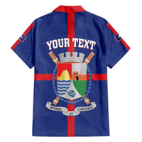 Personalized Sint Eustatius Family Matching Short Sleeve Bodycon Dress and Hawaiian Shirt Statia Superba et Confidens - Wonder Print Shop