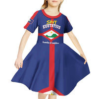 Personalized Sint Eustatius Kid Short Sleeve Dress Statia Superba et Confidens - Wonder Print Shop