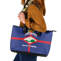 Sint Eustatius Leather Tote Bag Statia Superba et Confidens