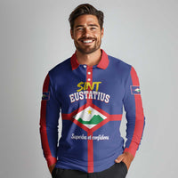 Personalized Sint Eustatius Long Sleeve Polo Shirt Statia Superba et Confidens - Wonder Print Shop