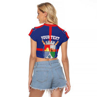 Personalized Sint Eustatius Raglan Cropped T Shirt Statia Superba et Confidens - Wonder Print Shop