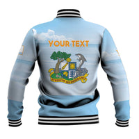 Personalized Republic of Anguilla Baseball Jacket Strength and Endurance - Wonder Print Shop