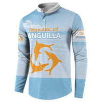 Personalized Republic of Anguilla Button Sweatshirt Strength and Endurance - Wonder Print Shop