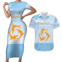 Personalized Republic of Anguilla Couples Matching Short Sleeve Bodycon Dress and Hawaiian Shirt Strength and Endurance