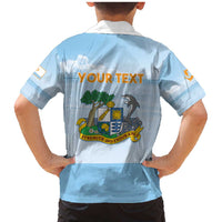 Personalized Republic of Anguilla Family Matching Mermaid Dress and Hawaiian Shirt Strength and Endurance - Wonder Print Shop