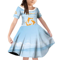 Personalized Republic of Anguilla Family Matching Off Shoulder Short Dress and Hawaiian Shirt Strength and Endurance - Wonder Print Shop