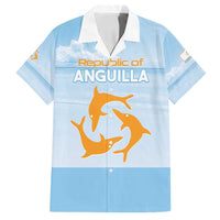 Personalized Republic of Anguilla Family Matching Off Shoulder Short Dress and Hawaiian Shirt Strength and Endurance - Wonder Print Shop