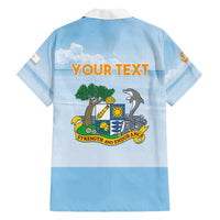 Personalized Republic of Anguilla Family Matching Short Sleeve Bodycon Dress and Hawaiian Shirt Strength and Endurance - Wonder Print Shop
