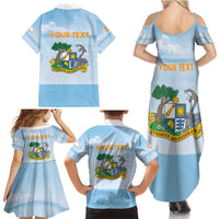 Personalized Republic of Anguilla Family Matching Summer Maxi Dress and Hawaiian Shirt Strength and Endurance - Wonder Print Shop
