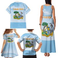 Personalized Republic of Anguilla Family Matching Tank Maxi Dress and Hawaiian Shirt Strength and Endurance - Wonder Print Shop