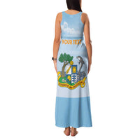 Personalized Republic of Anguilla Family Matching Tank Maxi Dress and Hawaiian Shirt Strength and Endurance - Wonder Print Shop