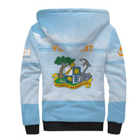 Personalized Republic of Anguilla Sherpa Hoodie Strength and Endurance - Wonder Print Shop