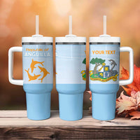 Personalized Republic of Anguilla Tumbler With Handle Strength and Endurance - Wonder Print Shop