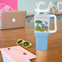 Personalized Republic of Anguilla Tumbler With Handle Strength and Endurance - Wonder Print Shop