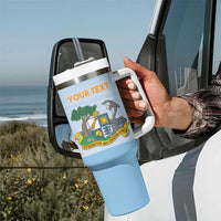 Personalized Republic of Anguilla Tumbler With Handle Strength and Endurance - Wonder Print Shop