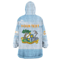 Personalized Republic of Anguilla Wearable Blanket Hoodie Strength and Endurance - Wonder Print Shop