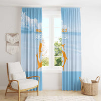 Republic of Anguilla Window Curtain Strength and Endurance - Wonder Print Shop