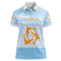 Personalized Republic of Anguilla Women Polo Shirt Strength and Endurance - Wonder Print Shop