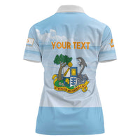 Personalized Republic of Anguilla Women Polo Shirt Strength and Endurance - Wonder Print Shop