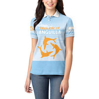Personalized Republic of Anguilla Women Polo Shirt Strength and Endurance - Wonder Print Shop