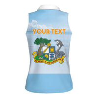 Personalized Republic of Anguilla Women Sleeveless Polo Shirt Strength and Endurance - Wonder Print Shop