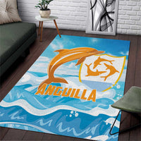 Anguilla Area Rug Three Orange Gold Natural Dolphins - Wonder Print Shop