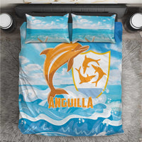 Anguilla Bedding Set Three Orange Gold Natural Dolphins - Wonder Print Shop