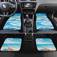 Anguilla Car Mats Three Orange Gold Natural Dolphins - Wonder Print Shop