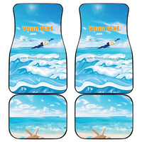 Anguilla Car Mats Three Orange Gold Natural Dolphins - Wonder Print Shop