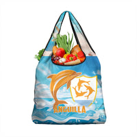 Anguilla Grocery Bag Three Orange Gold Natural Dolphins