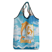 Anguilla Grocery Bag Three Orange Gold Natural Dolphins