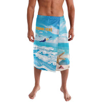 Personalized Anguilla Lavalava Three Orange Gold Natural Dolphins - Wonder Print Shop