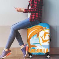 Anguilla Luggage Cover Three Orange Gold Natural Dolphins - Wonder Print Shop