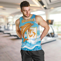 Personalized Anguilla Men Tank Top Three Orange Gold Natural Dolphins - Wonder Print Shop