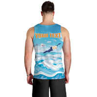 Personalized Anguilla Men Tank Top Three Orange Gold Natural Dolphins - Wonder Print Shop