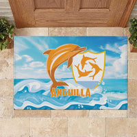 Anguilla Rubber Doormat Three Orange Gold Natural Dolphins - Wonder Print Shop