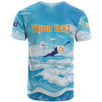 Personalized Anguilla T Shirt Three Orange Gold Natural Dolphins - Wonder Print Shop