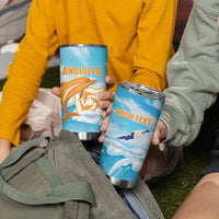 Personalized Anguilla Tumbler Cup Three Orange Gold Natural Dolphins - Wonder Print Shop