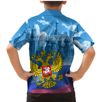 Russia Day 2024 Family Matching Mermaid Dress and Hawaiian Shirt Coat Of Arms With Red Square - Wonder Print Shop
